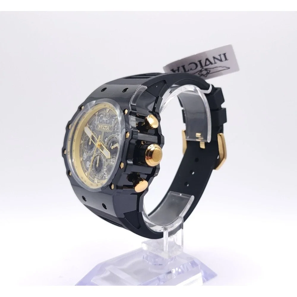 Invicta Racing Vaulthan 69662 Men's Watch Black Gold 44mm New